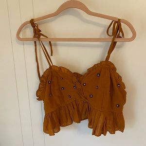 Free People Peplum Crop, size L